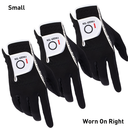 Wet Weather Golf Gloves Rain Grip 3-Pack for Men | Breathable Water-Resistant Golf Gloves for Left & Right Hand