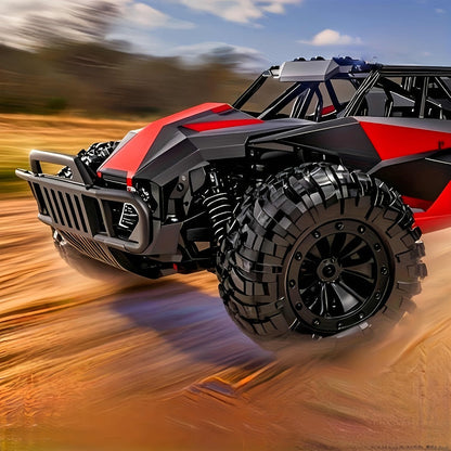 RC Off-Road Car with LED Lights for Kids Ages 6+, High Speed Remote Control Buggy Light-Up RC Truck for Boys & Girls