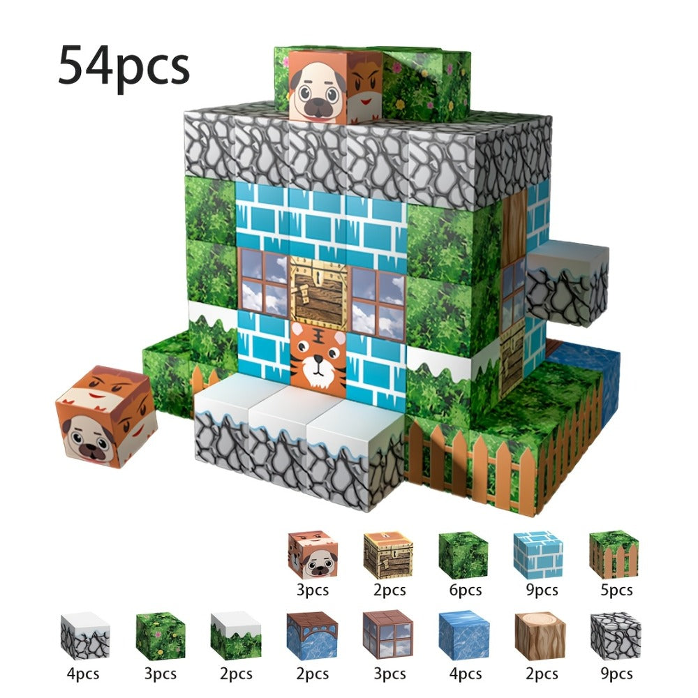 Magnetic Blocks STEM Building Toys for Kids 48/54/64/100/102/108pcs, Sensory Magnetic Tiles Set for Boys Girls Ages 3 4 5 6 7 8 9 10