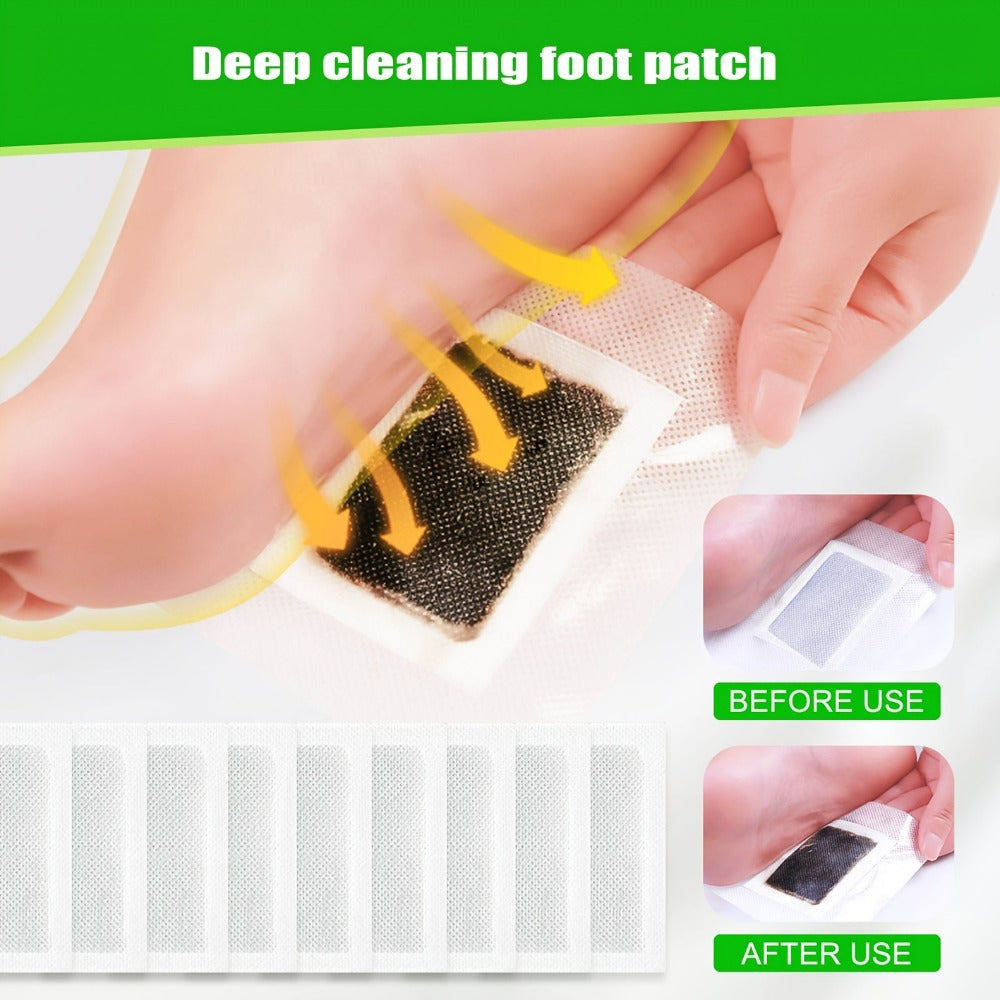 Foot Detox Patches Bamboo Vinegar & Ginger 60 & 160 Pcs – Deep Cleansing Natural Plant Ingredients Alcohol-Free Overnight Moisturizing Foot