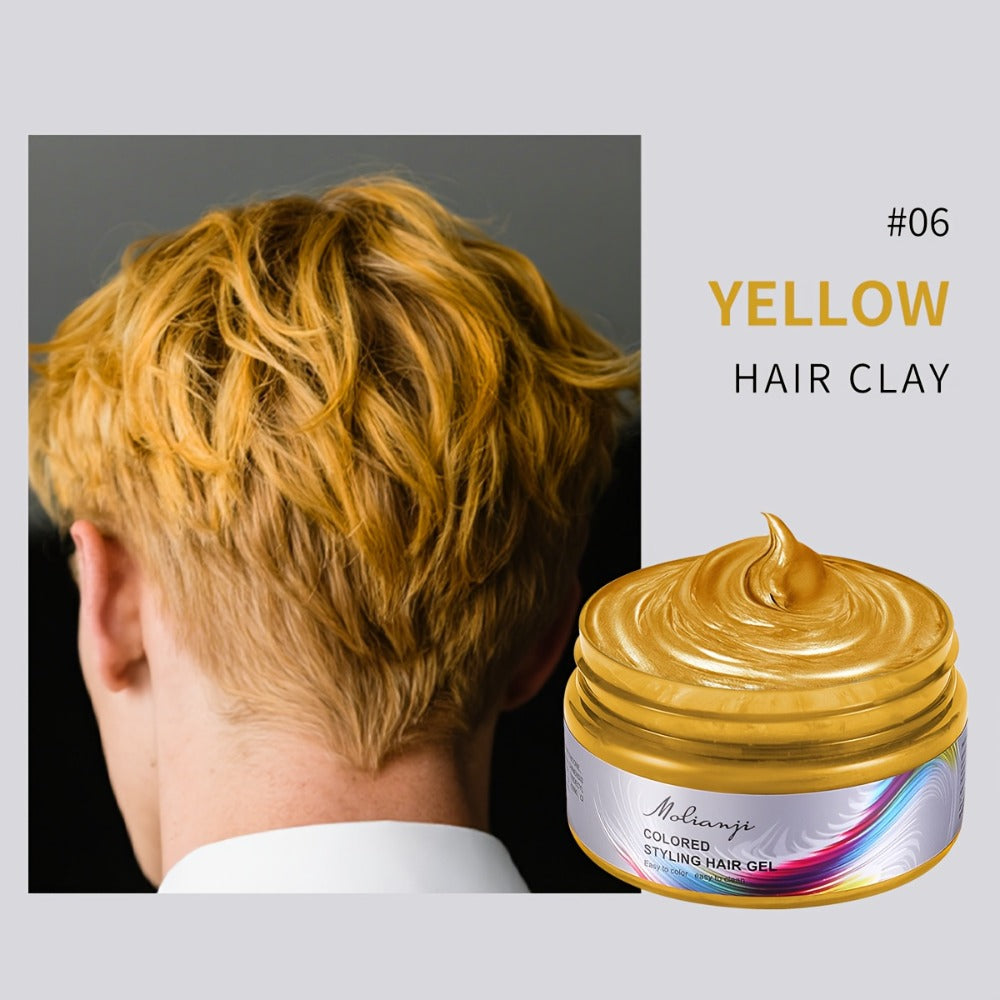 Hair Color Wax Temporary Hair Dye 3.53oz, 9 Vivid Shades, Easy Wash, Non-Damaging for Everyday Face, Beard and Body Grooming