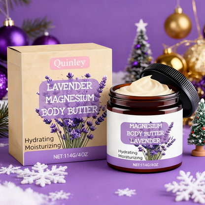 Lavender Magnesium Cream Body Lotion 4oz with Magnesium Chloride Lavender Oil Deep Relaxing Soothing Skin Nourishing for Women Men
