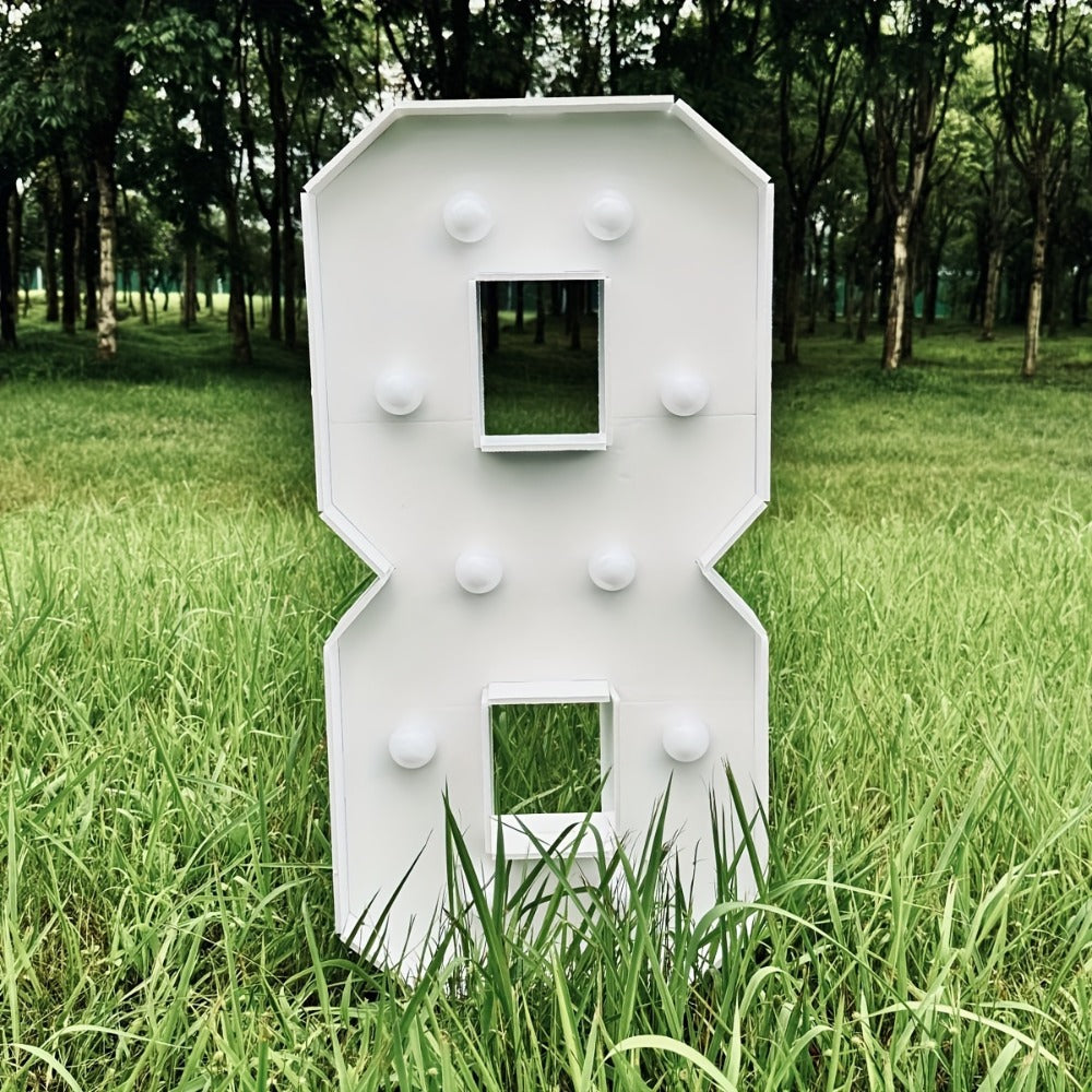 28.7-Inch Warm White LED Numeral Party Display in Paper and PS Foam Board with Seven Model Options