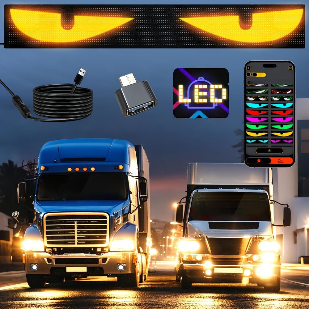 Programmable LED Car Sign, Flexible App & Remote-Controlled Scrolling Display for Rear Window, Storefront & Events