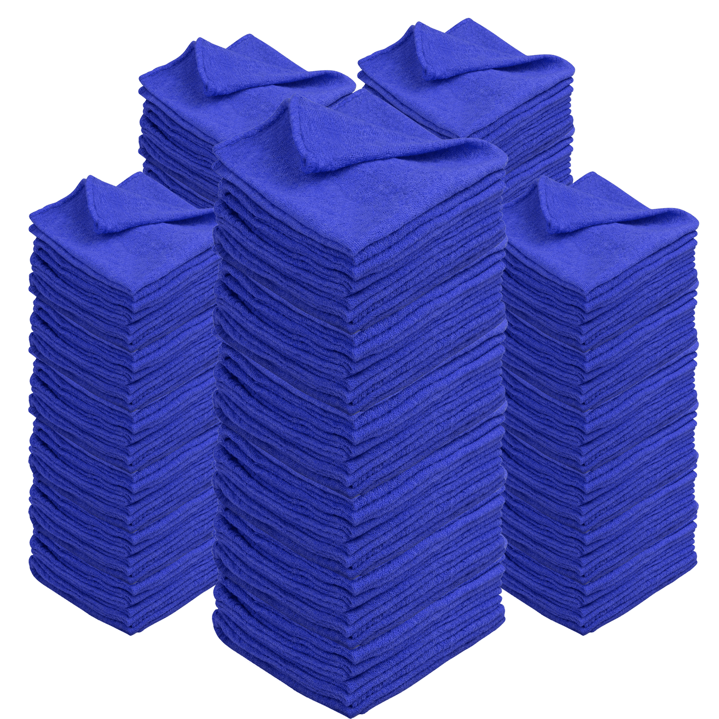 Cotton Shop Rags 12x14 Inch Absorbent Lint-Free Cleaning Towels Multipurpose Shop Towels for Automobile Garage Industry Home Red White Navy