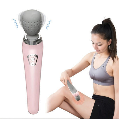 USB Rechargeable Vibration Massage Stick, Portable Handheld Full Body Massager for Neck, Back, Legs & Waist Relaxation