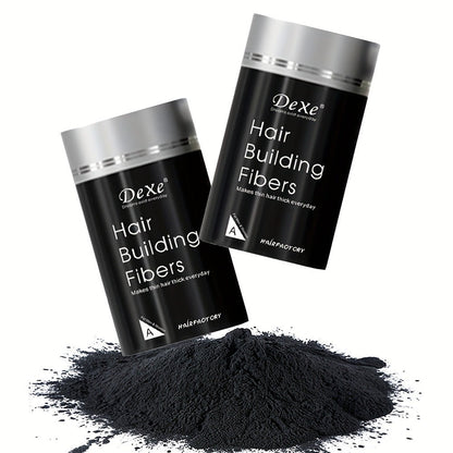 DeXe Hair Fiber Powder 2pcs x 22g, Natural Fine Thickening Fibers for Thinning Hair & Bald Spot Coverage