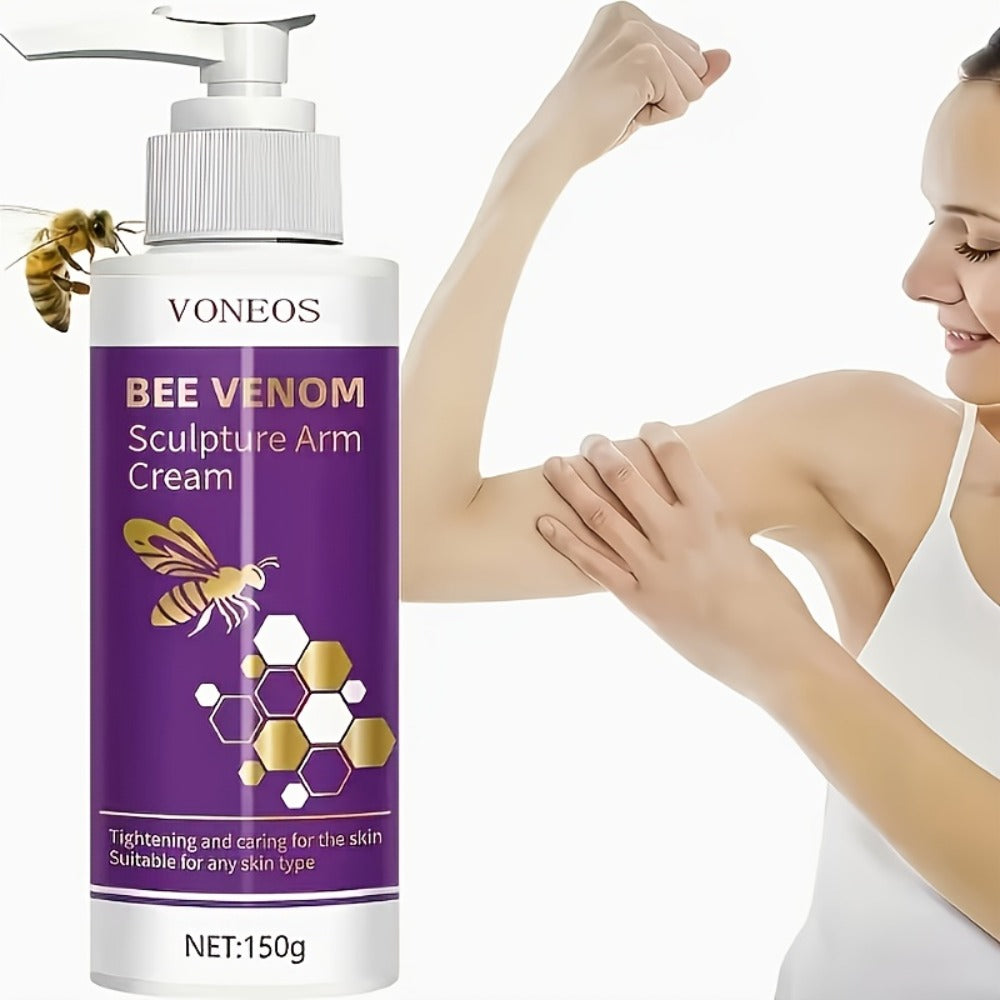 Body Cream VONEVOS Five 150g Pump Bottles with Bee Venom, Hyaluronic Acid and Collagen for External Arm Application