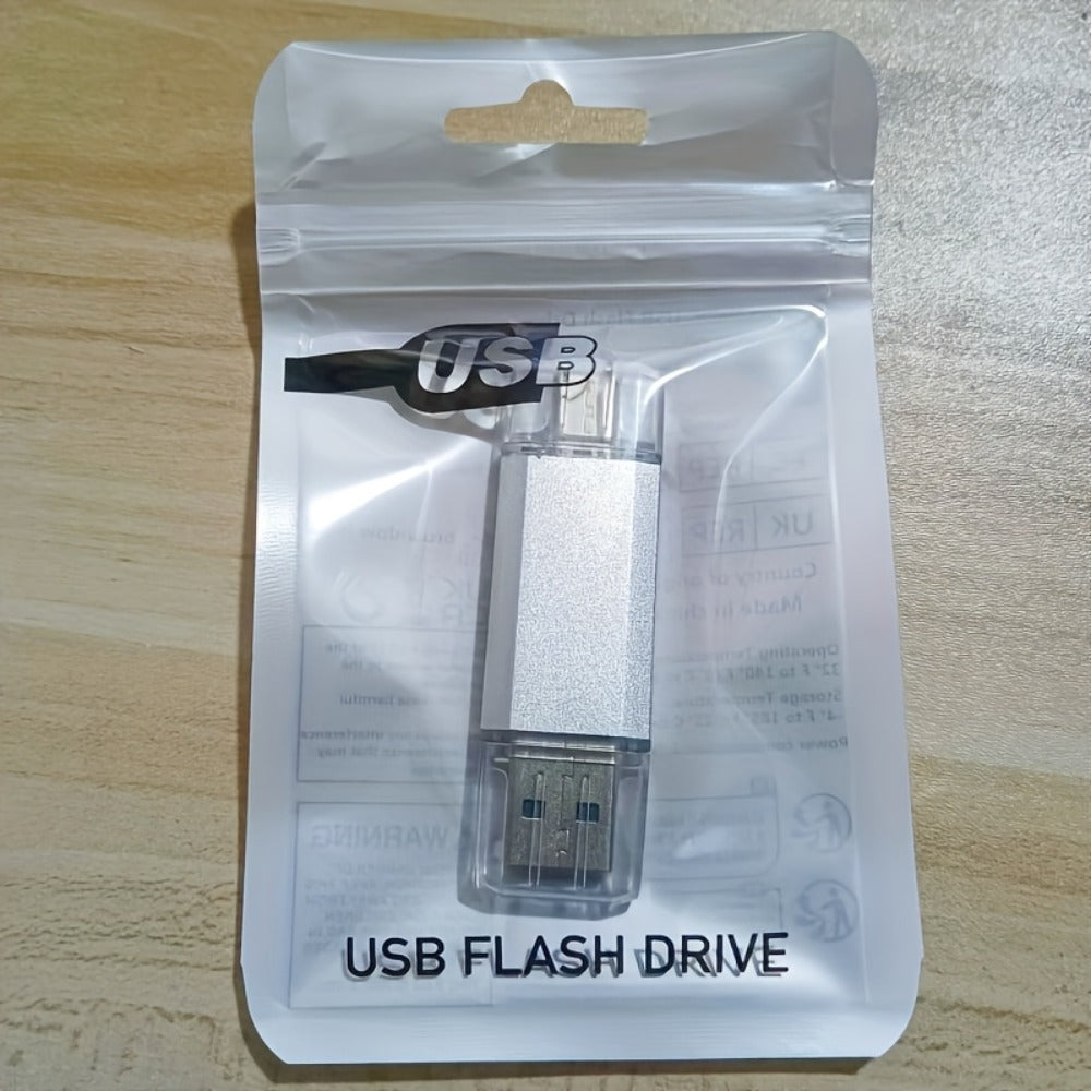 USB Flash Drive KOOTION 2-in-1 Metal USB 2.0 and Type-C Memory Stick in 32GB, 64GB or 128GB