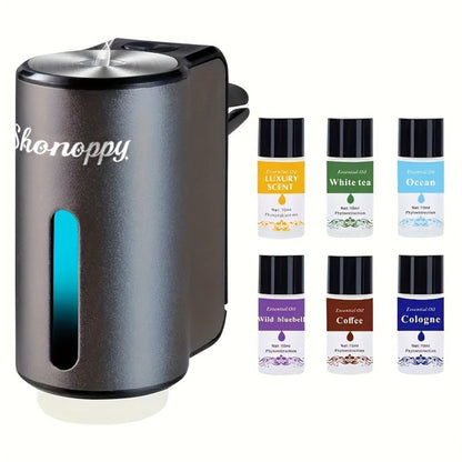 Car Air Freshener Diffuser USB Aromatherapy Humidifier with 3 6 10 Bottles Essential Oils for Entryways, Bedrooms and Living Spaces