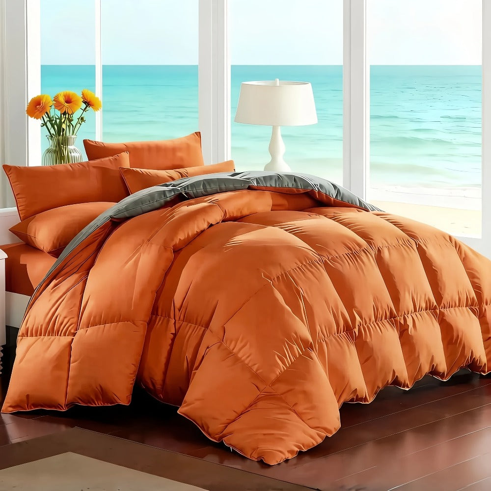 Comforter Set 7-Piece Bed in a Bag Queen King Full Soft Microfiber Down Alternative Comforter Fitted Sheet Flat Sheet Pillow Shams