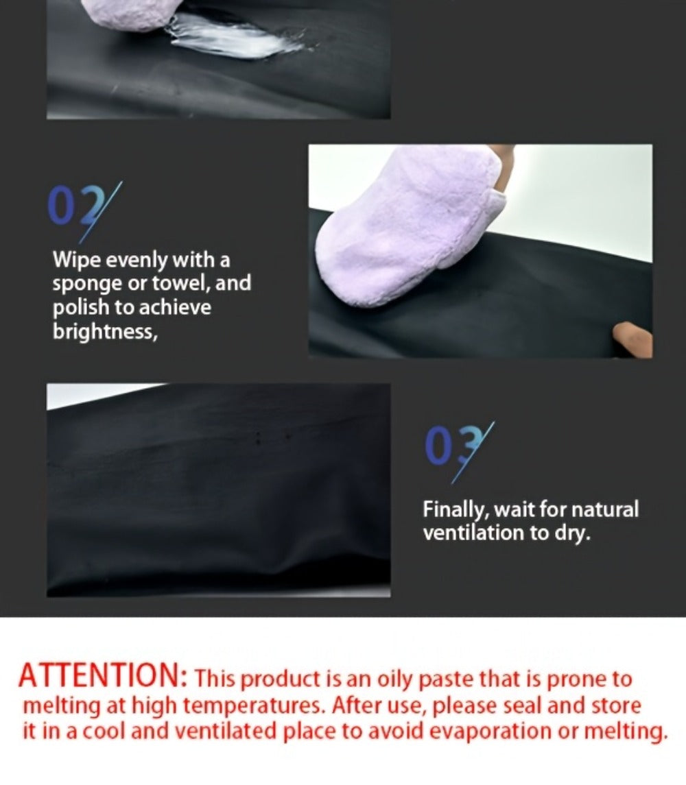 Leather Nourishing Care Kit with Polishing Wax 58g – Colorless Universal Leather Conditioner for Shoes Bags Jackets Furniture