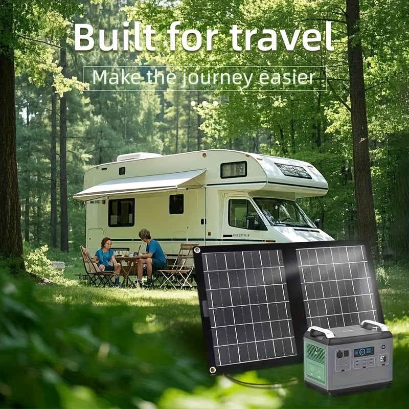 Solar Panel Charger, Foldable Portable Camping RV Power Station Laptop for Garden, Patio and Yard Use