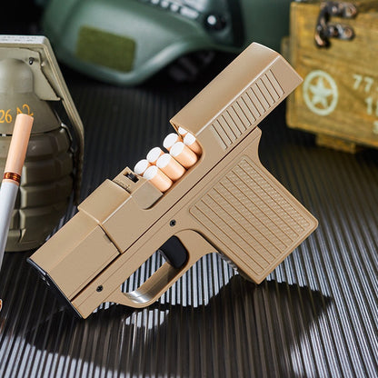 Cigarette Box Lighter Creative Design, Windproof Butane Torch with Adjustable Flame, Cigar & BBQ Lighter
