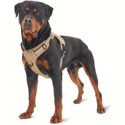 No-Pull Dog Harness Military Style Reflective Vest with Control Handle – Tactical Dog Harness for Training & Service Dogs, S/M/L/XL, Black