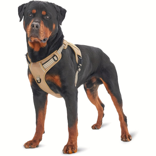 No-Pull Dog Harness Military Style Reflective Vest with Control Handle – Tactical Dog Harness for Training & Service Dogs, S/M/L/XL, Black