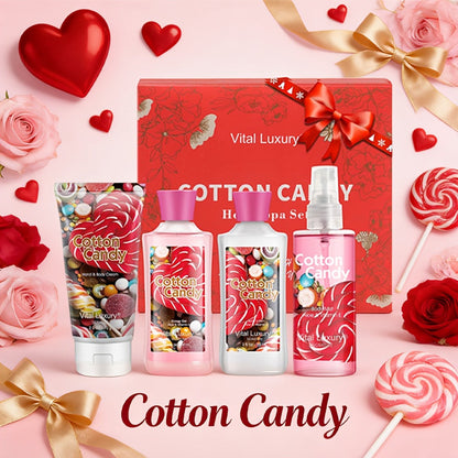 Three-Piece Vanilla Heaven Bath Set with 3 oz Shower Gel, Body Lotion, Body Mist and Clear Pouch