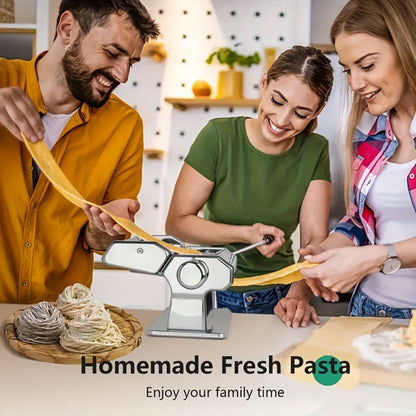 Pasta Maker Machine Manual 9 Adjustable Thickness Settings Stainless Steel Pasta & Noodle for Home Cooking, Dining and Outdoor Meals