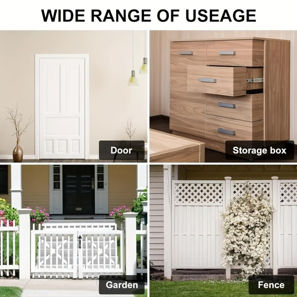 Combination Bolt Lock 4-Digit Zinc Alloy Sliding Security Lock for Entryways, Bedrooms and Living Spaces