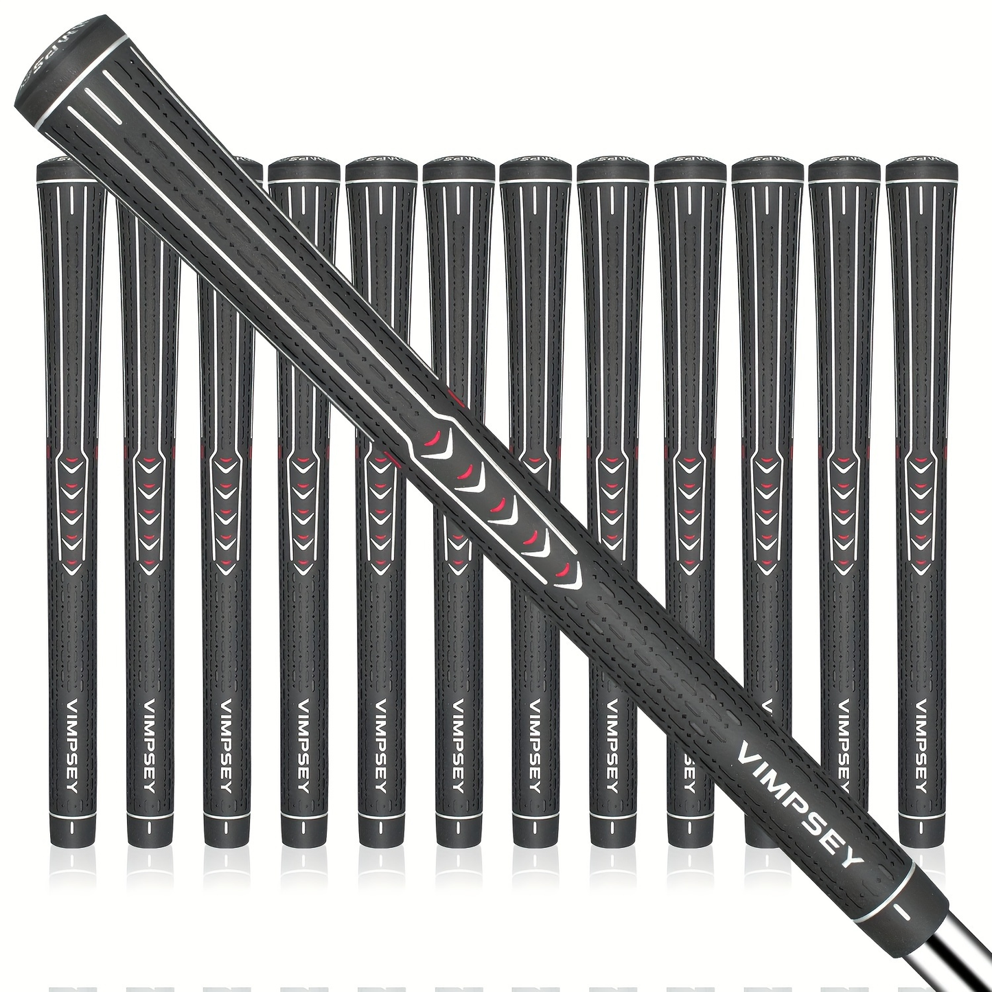13-Piece Golf Grip Set Standard & Midsize – Rubber Non-Slip Golf Club Grips for Men Women, All Weather Control