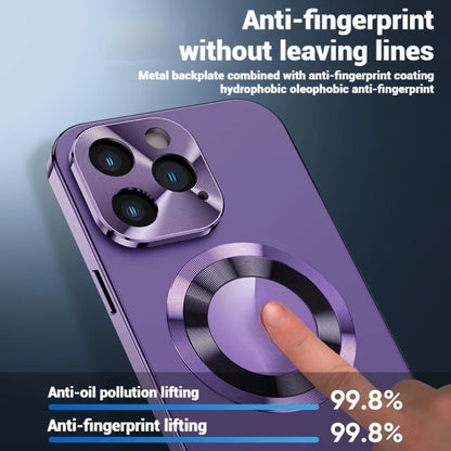 Phone Case Privacy Screen with Aluminum Alloy Frame, Rear Stand and magnetic ring for iPhone 15 Pro