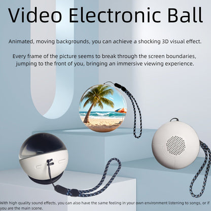 Crystal Ball Video Player Gift 2.7 Inch LED Light-Up Digital Sphere - Upload Your Own Videos & Photos