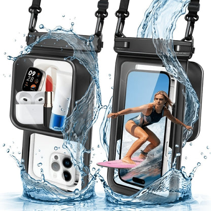 Phone Pouch 2 Pack Floating Dual Compartment Dry Bag for Camping, Travel and Outdoor Use, with the Listed Configuration