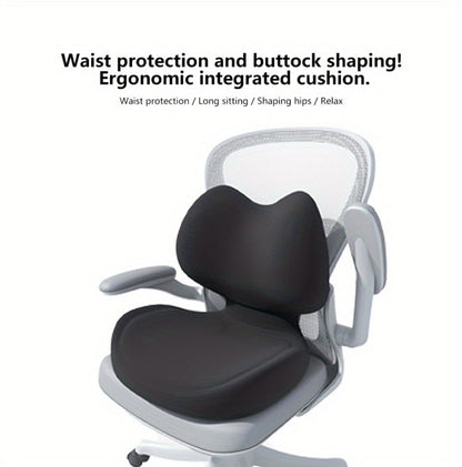 Ergonomic Seat Cushion for Tailbone & Lumbar Pain Relief – Memory Foam L-Shaped Car & Office Chair Cushion for Truck Drivers & Long Sitting