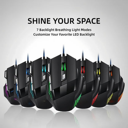 Programmable RGB Gaming Mouse Wired Pro-Grade with Turbo Click Multi-Mode DPI Sensitivity Dynamic for an Everyday Personal Care Routine