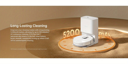 Dreame D10 Plus Gen 2 Self-Emptying Robot Vacuum & Mop Refurbished, 6000Pa Suction, 90-Day Base, LiDAR Navigation