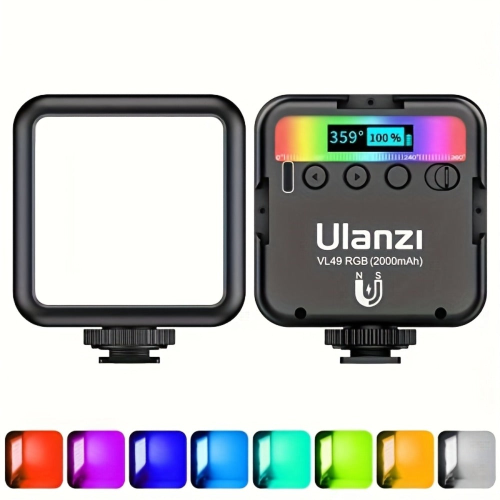ULANZI VL49 RGB Video Light 360° Full Color LED Camera Light Panel - 2000mAh Rechargeable for an Everyday Personal Care Routine