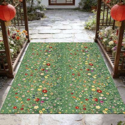 Area Rug Washable Foldable Indoor Outdoor Mat in Five Sizes for Patio, Garden, Picnic or Camping
