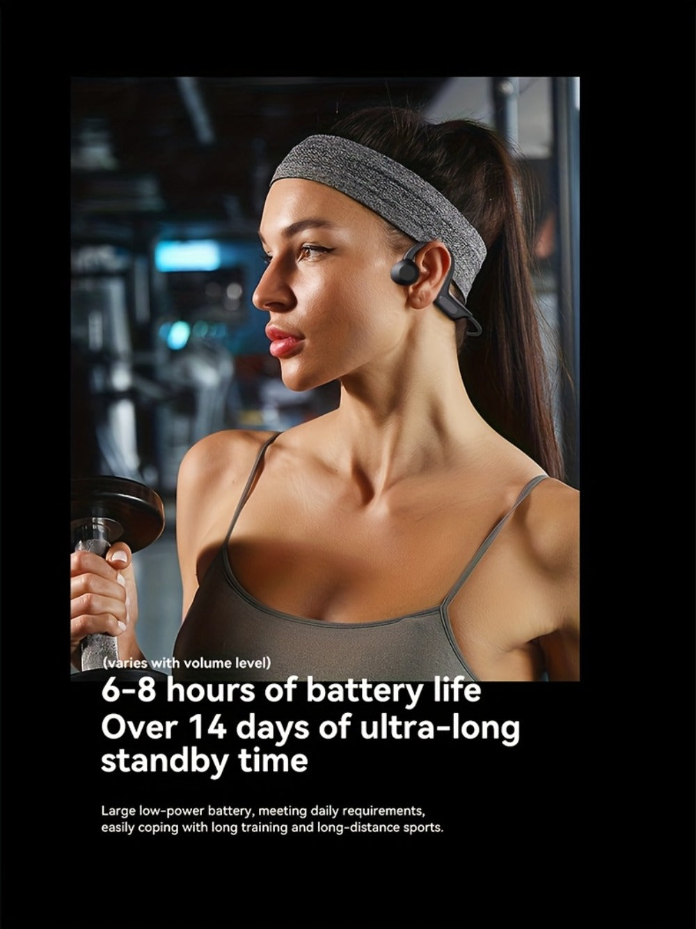 Open Ear Air Conduction Headphones Wireless, Mosyxe Sport Earphones with Noise Cancelling Mic, Seamless Bluetooth Pairing