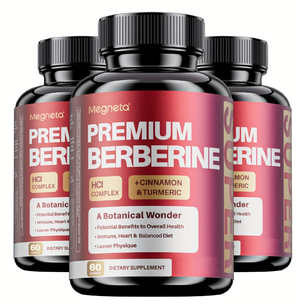 Berberine with Ceylon Cinnamon, Turmeric & Black Pepper, Premium Blood Sugar Support, Vascular Health & Digestive Wellness Capsules