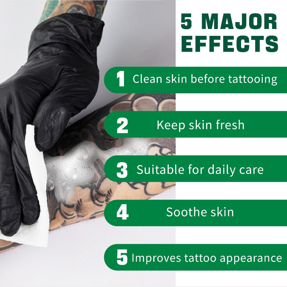 Tattoo Green Soap Concentrated Cleaning Solution 8.5oz with Squeeze Bottle Skin Prep Before During & After Tattooing Moisturizing Balm