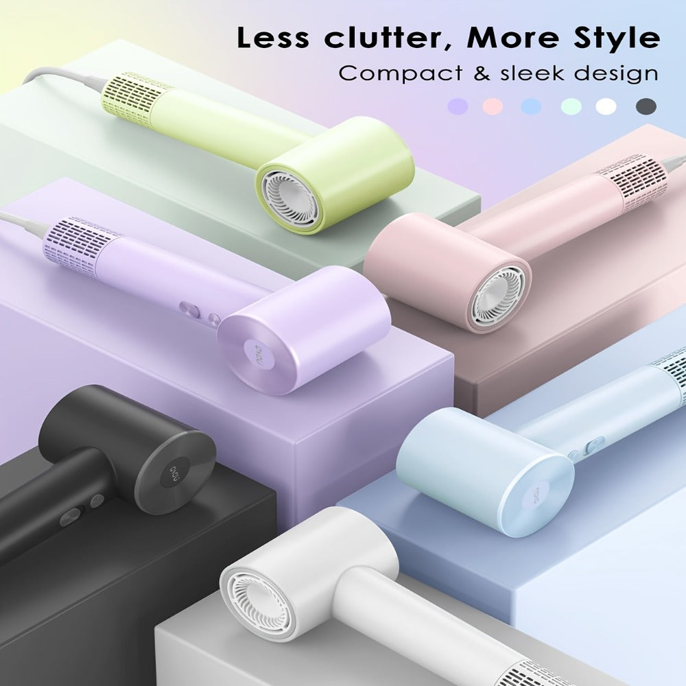 Compact Hair Dryer with 110, 000 RPM Motor-Speed Marking, Six Color Options and Concentrator-Style Nozzle