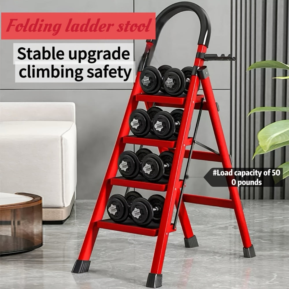Portable Folding Step Ladder 3/4/5-Step, Weight, Plastic Step Stool Ladder, Foldable Ladder for Household