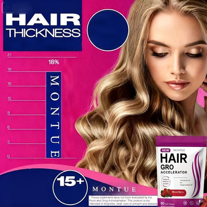 MONTUE Biotin Hair Gummies with Arginine, Vitamin C & Vitamin E, Daily Hair Nourishment Supplement for Women