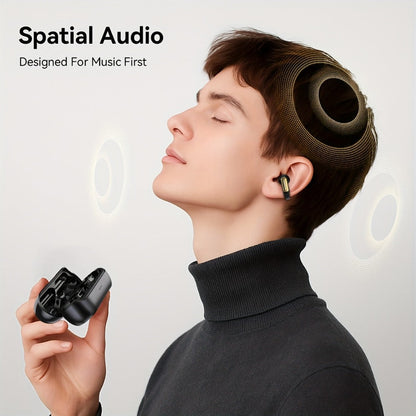 Open-Back Clip-On Wireless Earbuds Environmental Noise Cancellation Touch Control Wireless for an Everyday Personal Care Routine
