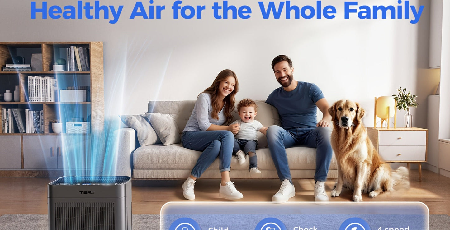 Air Purifier with H13 HEPA Filter, 2500 Sq Ft Coverage, PM2.5 Sensor, 22dB Mode and Two Colors