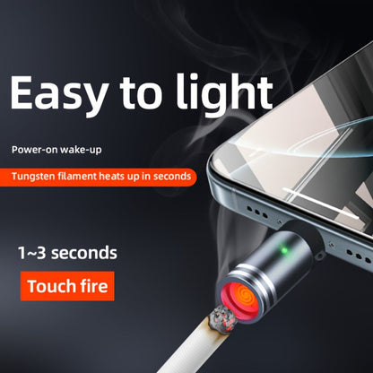 USB-C Plug-In Heating-Coil Electric Lighter in Black with Compact Cylindrical Body for Direct Phone Power