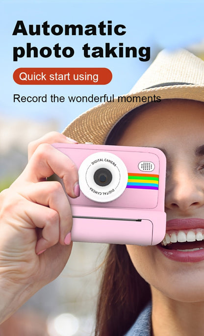 Instant Print Digital Camera with 1-Second Photo Printing, 1080P HD Screen, Selfie & Video Camera