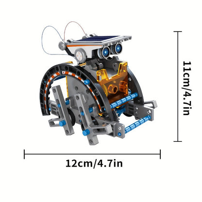 12-in-1 Solar Robot Kit for Kids Ages 8-13, Build Your Own Solar Powered Robot, STEM Engineering Building Toy