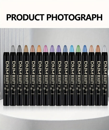 Gel Eyeshadow Stick Pencil Set 16 Colors Pearl Shimmer Matte Blendable Eye Makeup Crayons, for Makeup, Travel and Everyday Vanity Use
