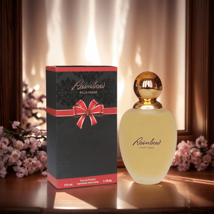 Lady Rainbow Eau de Parfum Spray, 100 ml Frosted Bottle with Gold-Tone Cap and Matching Red Box