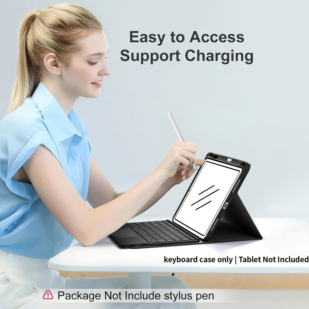 Blue Detachable Backlit Keyboard Folio for iPad 11th Gen A16 or 10th Gen 10.9-Inch with Pencil Holder