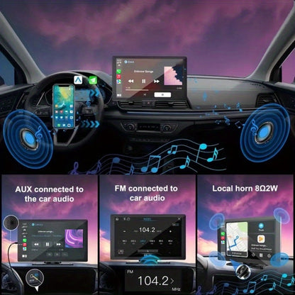 Wireless CarPlay & Android Auto Car Display – 7" & 10.62" HD Touchscreen, GPS Navigation, 1080P Reversing Camera, Dashcam, Mirror Link