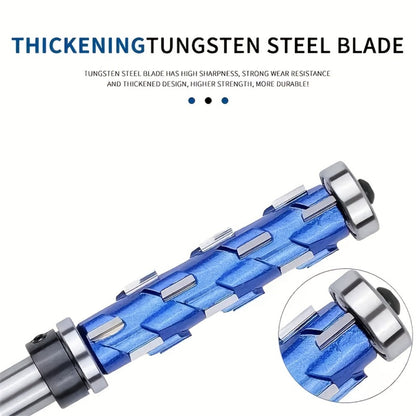 Carbide Flush Trim Router Bit 1/2" Shank - Double Bearing Design, Precision Woodworking Template Trimming Bit