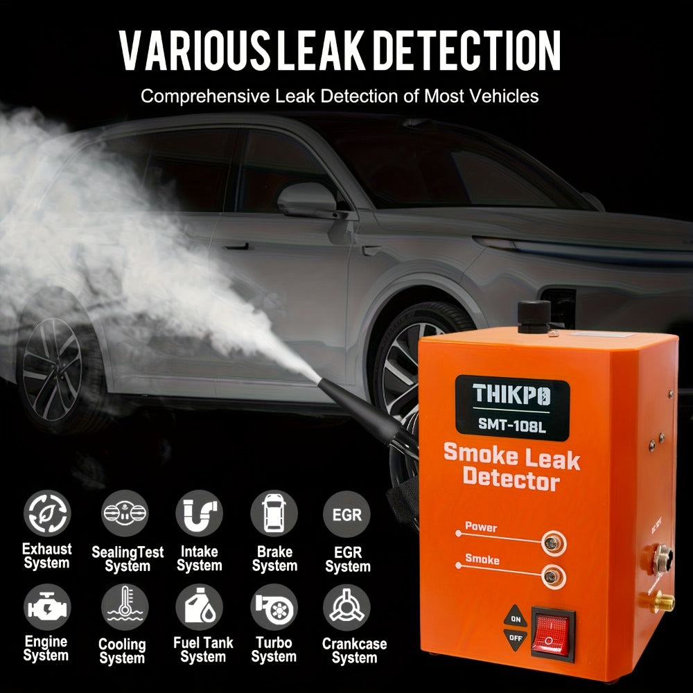 Automotive Smoke Machine Leak Tester with Built-in Air Pump, EVAP Vacuum Pipe & Fuel System Leak Detector