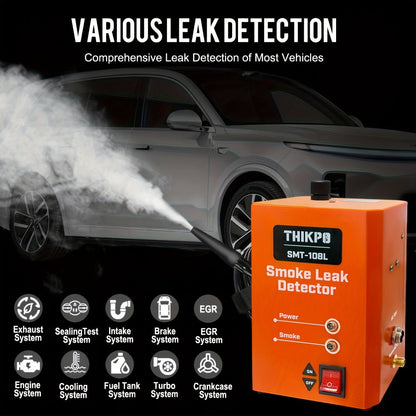 Automotive Smoke Machine Leak Tester with Built-in Air Pump, EVAP Vacuum Pipe & Fuel System Leak Detector
